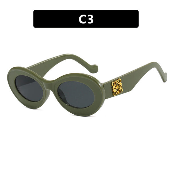 Street Fashion Cat Eye Elliptical Luxury Sunglasses Party New Driving Sunscreen Trendy Ink - Image 8