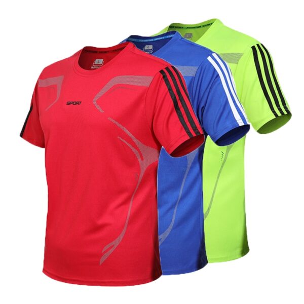 5XL Running T Shirt Sport GYM Tshirt Short Sleeve Football Basketball Tennis Shirt Quick Dry Fitness Sports Set Suits Sportswear - Image 2