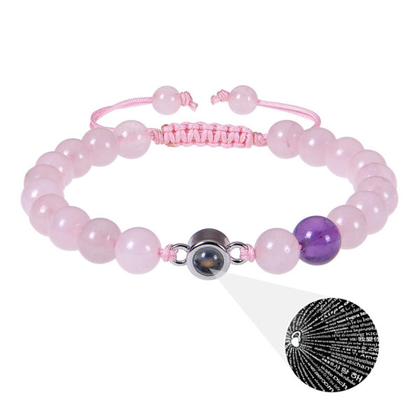 Photo projection bracelet 100 languages ​​I Love You natural stone custom bracelet picture jewelry - Image 29