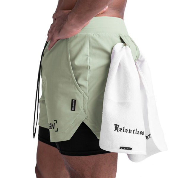 Wear Summer Sports Shorts Men's Fake Two-Piece Quick-Drying Double-Layer Basketball Pants Anti-Running Training Five-Point Pants - Image 2