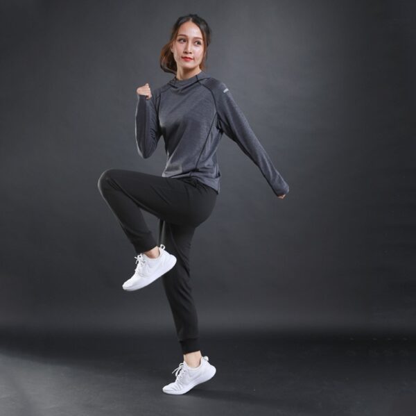 Autumn Thin Women Running T Shirts Gym Fitness Long Sleeves Sweatshirts Quick Dry Training Breathable Hood Sports Yoga Clothing - Image 3