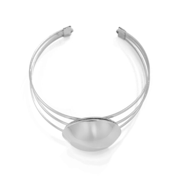 Personalized minimalist three-layer bread arm bracelet, niche minimalist open-ended arm bracelet, arm ring for women - Image 5