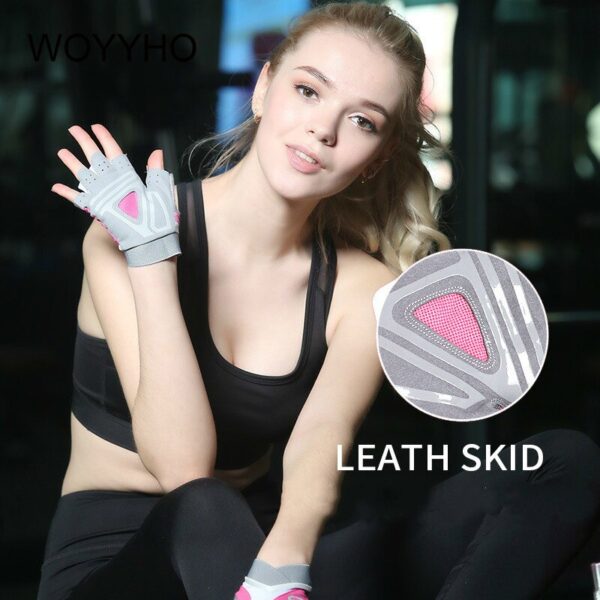 Professional Gym Gloves Women Weight Lifting Crossfit Workout Fitness Gloves Breathable Bodybuilding Half Finger Hand Protector - Image 3