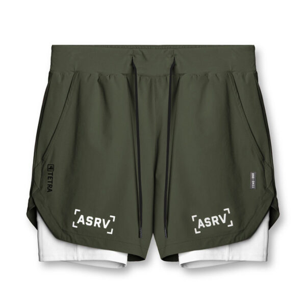 Wear Summer Sports Shorts Men's Fake Two-Piece Quick-Drying Double-Layer Basketball Pants Anti-Running Training Five-Point Pants - Image 7