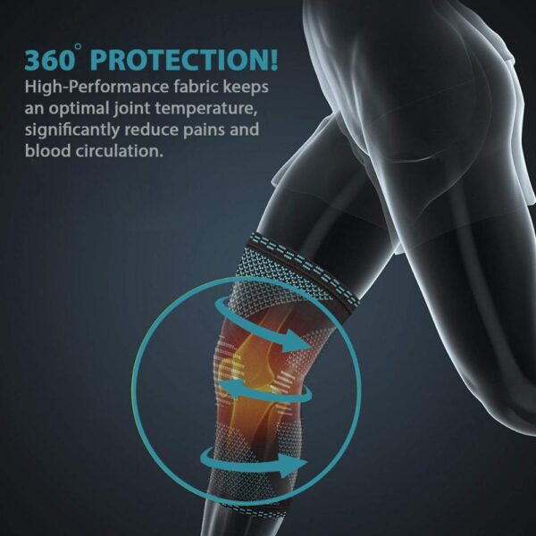 1PCS SKDK Elastic Knee Pad Sports Fitness Kneepad Gym Gear Patella Running Basketball Volleyball Tennis Knee Brace Support - Image 4