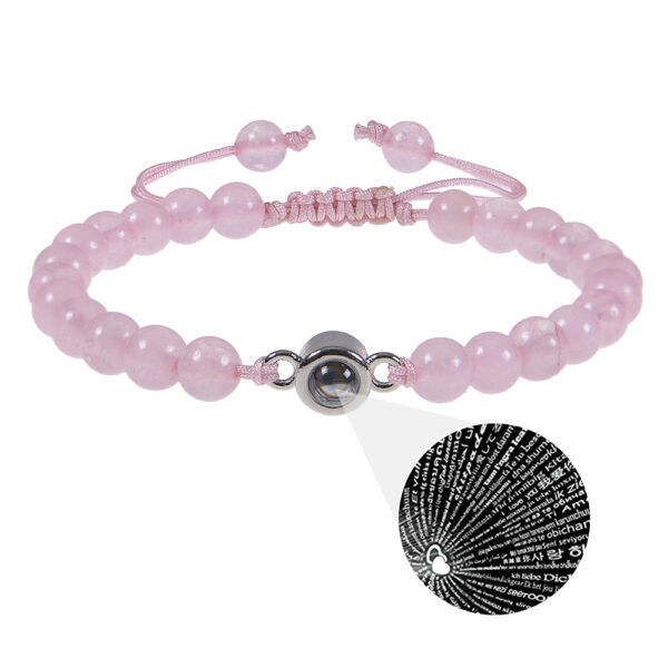 Photo projection bracelet 100 languages ​​I Love You natural stone custom bracelet picture jewelry - Image 19