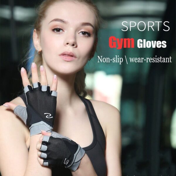 Professional Gym Gloves Women Weight Lifting Crossfit Workout Fitness Gloves Breathable Bodybuilding Half Finger Hand Protector - Image 2
