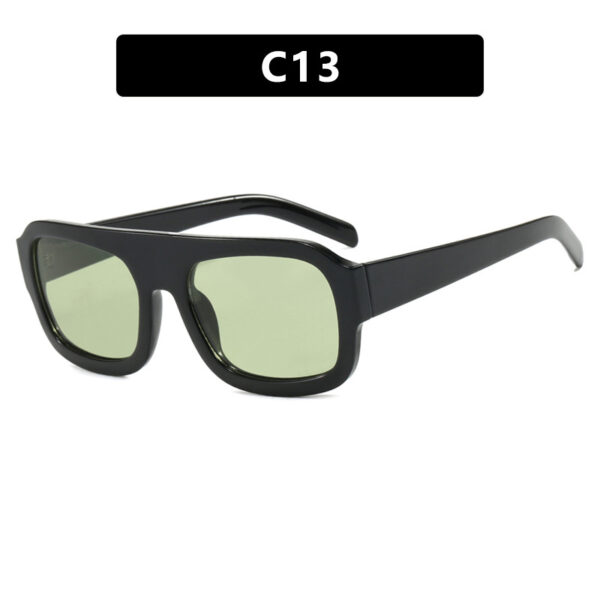 Single beam large frame square sunglasses, new personalized sunglasses, cross-border sunglasses, women's Instagram, same trend - Image 18