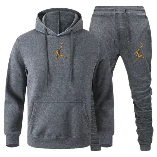 European and American new sports men's hoodie set sports hoodie - Image 8