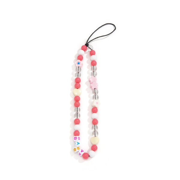 Fashion daisy acrylic letter bag, mobile phone hanging chain, handmade bead weaving accessories - Image 5