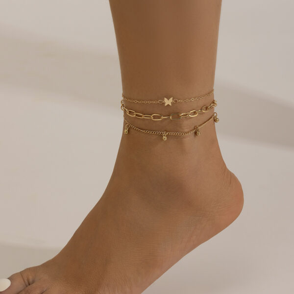 Beach Anklet Star Butterfly Chain Imitation Pearl Foot Chain Ocean Wind Shell Dolphin Foot Jewelry - Image 9