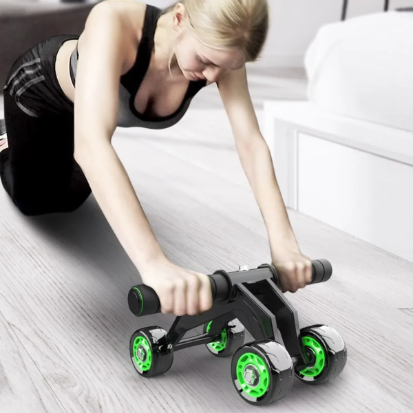 New Design Foldable Abs Plastic Abdominal 4 Wheel Exercise Wheel Abdominal Set Kit Gym Equipment - Image 6