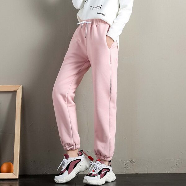 Winter Women Gym Sweatpants Workout Fleece Trousers Solid Thick Warm Winter Female Sport Pants Running Pantalones Mujer - Image 7