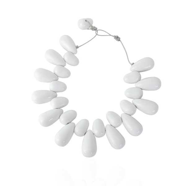 European and American niche design water drop fashionable versatile literary resin necklace - Image 6