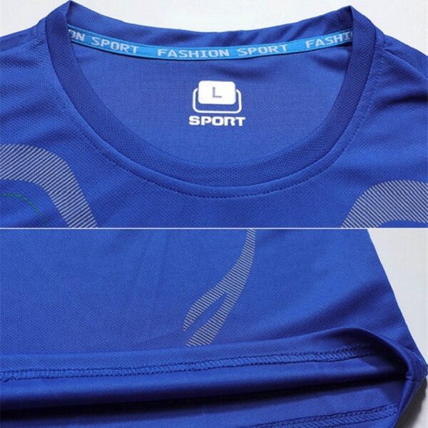 5XL Running T Shirt Sport GYM Tshirt Short Sleeve Football Basketball Tennis Shirt Quick Dry Fitness Sports Set Suits Sportswear - Image 3