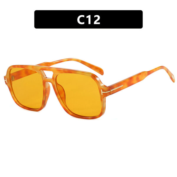 Pilot retro double beam sunglasses, new high-end sunglasses, UV resistant sunglasses, trendy - Image 13