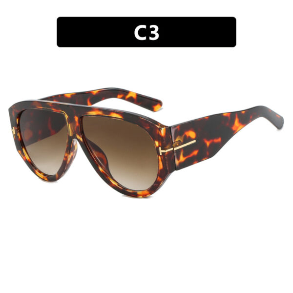 T-shaped large frame sunglasses, pilot's toad fashion cross-border sunglasses, personalized women's sunglasses - Image 4