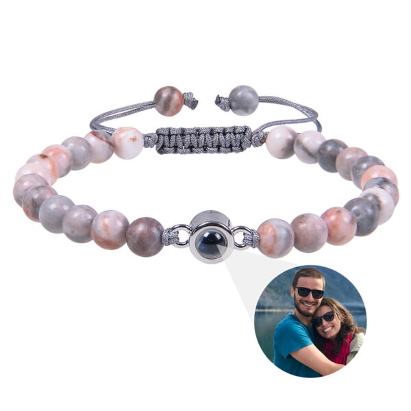Photo projection bracelet 100 languages ​​I Love You natural stone custom bracelet picture jewelry - Image 13