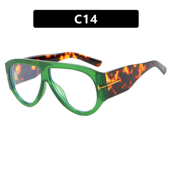T-shaped large frame sunglasses, pilot's toad fashion cross-border sunglasses, personalized women's sunglasses - Image 15