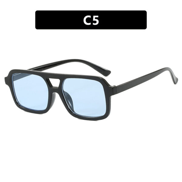 Square small frame double beam sunglasses, new driving sunglasses for women, UV resistant beach sunglasses - Image 10