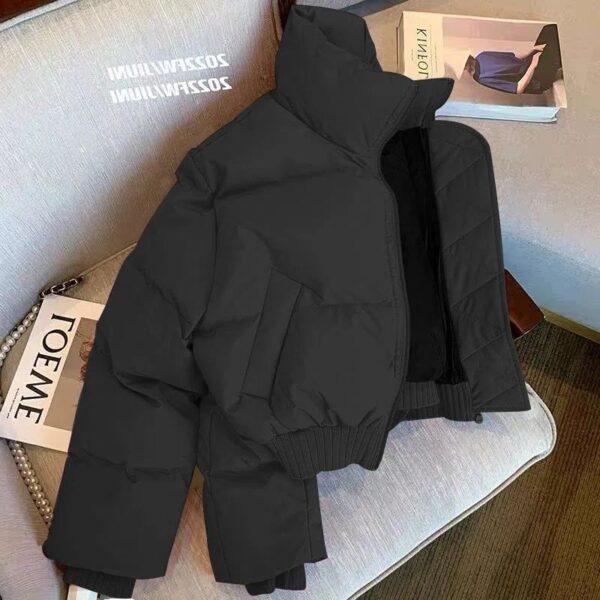 Fashionable stand collar thick cotton coat cotton jacket cotton jacket women's clothing - Image 2