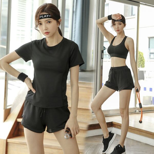 3 Pcs Set Women Yoga Suit Fitness Clothing Sportswear Female Workout Sports Clothes Athletic Running Yoga Sets Gym Clothing - Image 5