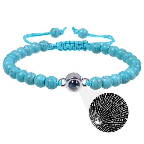 Photo projection bracelet 100 languages ​​I Love You natural stone custom bracelet picture jewelry - Image 24