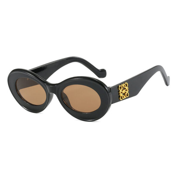 Street Fashion Cat Eye Elliptical Luxury Sunglasses Party New Driving Sunscreen Trendy Ink - Image 2