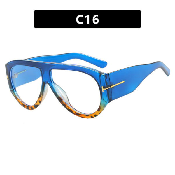 T-shaped large frame sunglasses, pilot's toad fashion cross-border sunglasses, personalized women's sunglasses - Image 17