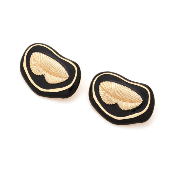 European and American fashionable and sexy oil dripping lips earrings, simple and versatile alloy enamel paint earrings, earrings for women - Image 4