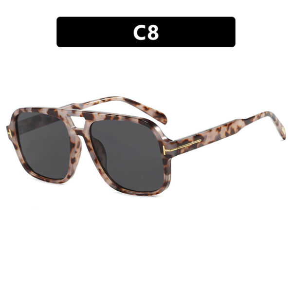 Pilot retro double beam sunglasses, new high-end sunglasses, UV resistant sunglasses, trendy - Image 9