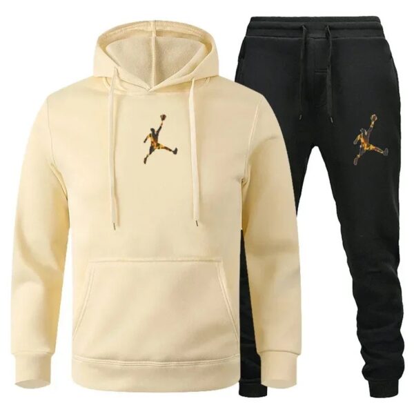 European and American new sports men's hoodie set sports hoodie - Image 14