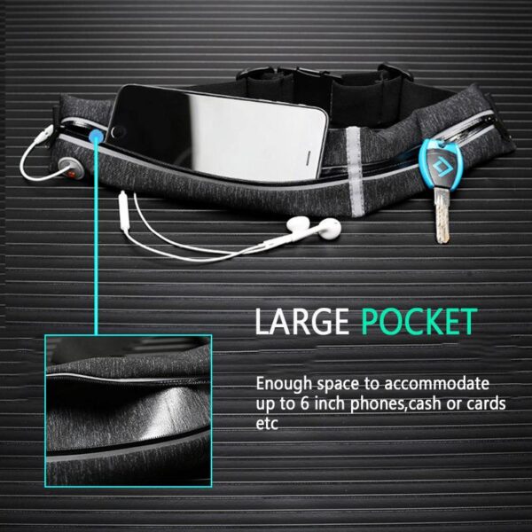Yipinu Sports Running Waist Bag Outdoor Waterproof Reflective  Belt Jogging Gym Fitness Runner - Image 5