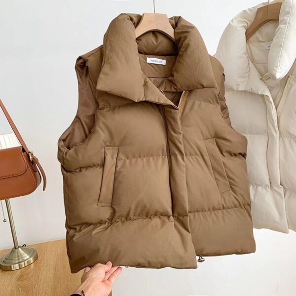 Autumn and winter short down cotton vest women's versatile jacket trend - Image 2