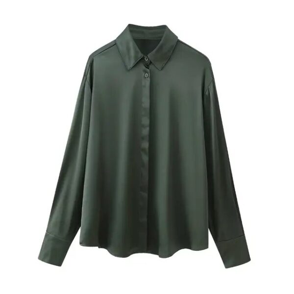 Autumn Fashion 2 Piece Sets Solid Women Wide Pants Wrist Sleeve Female Loose Shirt Suits Y2k Vintage - Image 3