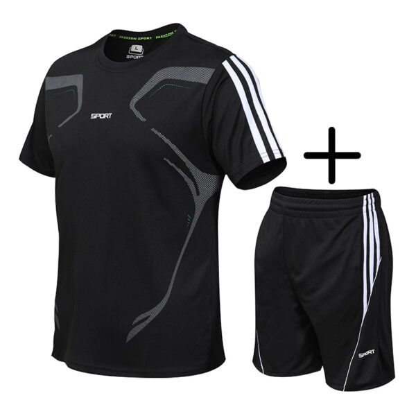 5XL Running T Shirt Sport GYM Tshirt Short Sleeve Football Basketball Tennis Shirt Quick Dry Fitness Sports Set Suits Sportswear - Image 5