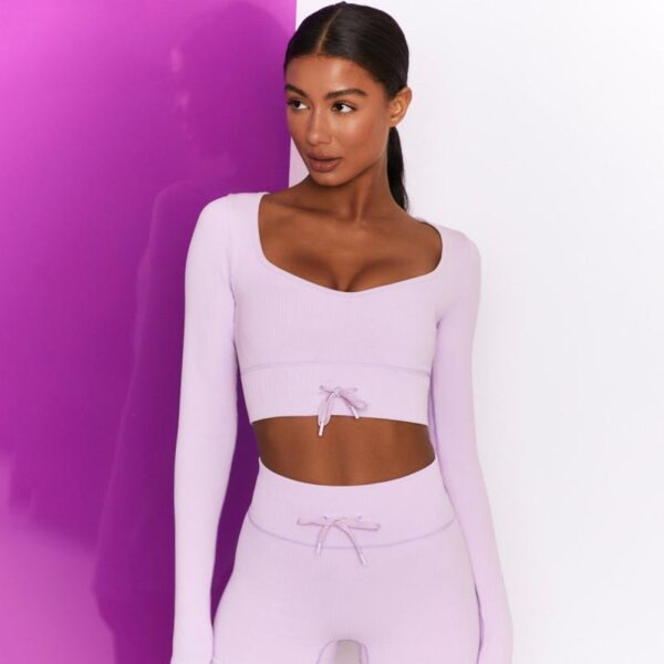 High Waist Seamless Yoga Set Women Two Piece Set Women Clothes Gym Sportswear Female Clothing Workout Push Up Legging Sport Top - Image 7