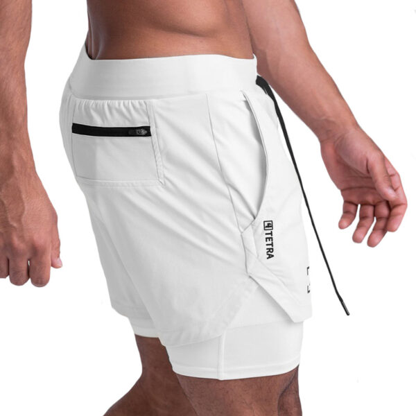 Wear Summer Sports Shorts Men's Fake Two-Piece Quick-Drying Double-Layer Basketball Pants Anti-Running Training Five-Point Pants - Image 3