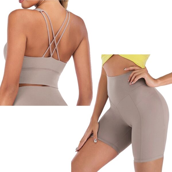 Yoga Set Short Women Fitness Set Yoga Outfit For Women 2 Piece Gym Suit Sports Bra Sets - Image 7
