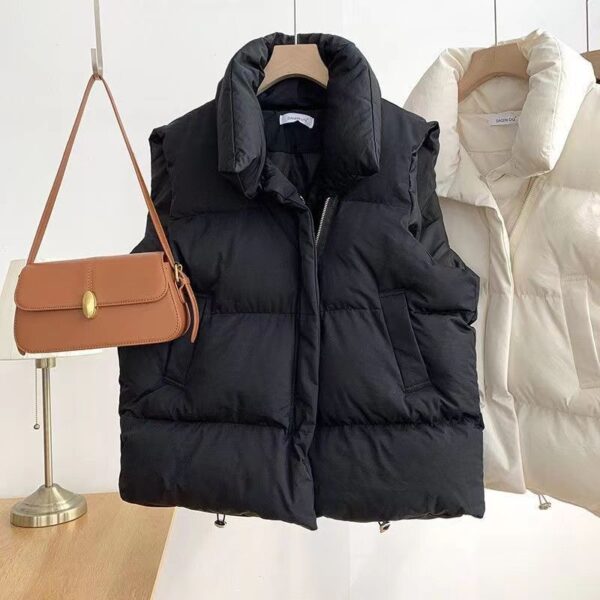 Autumn and winter short down cotton vest women's versatile jacket trend - Image 7