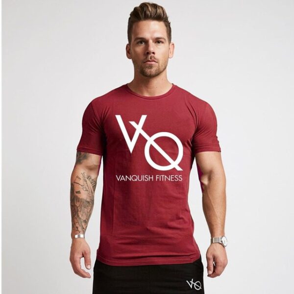 Sport T Shirt Men Cotton O-Neck Gym Training T shirt men Elastic tight Running T shirt Sport Bodybuilding Fitness shirt - Image 15