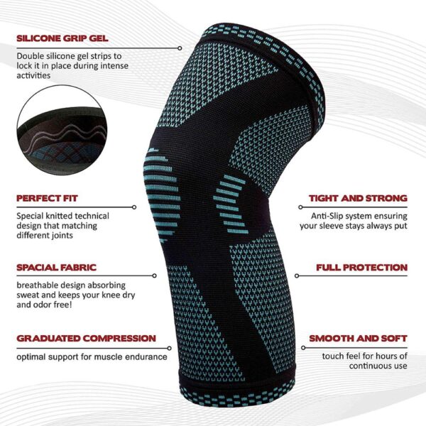1PCS SKDK Elastic Knee Pad Sports Fitness Kneepad Gym Gear Patella Running Basketball Volleyball Tennis Knee Brace Support - Image 3