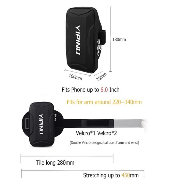 Yipinu Jogging Holder Wallet Armband Waterproof Fitness Arm Bag Cycling Gym - Image 7
