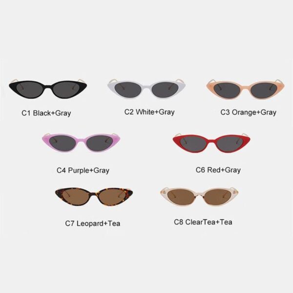 High Quality Women's Fashion Narrow Cat Eye Sunglasses UV400 Fashion Eye Wear narrow sunglasses for  women's fashion Products - Image 2