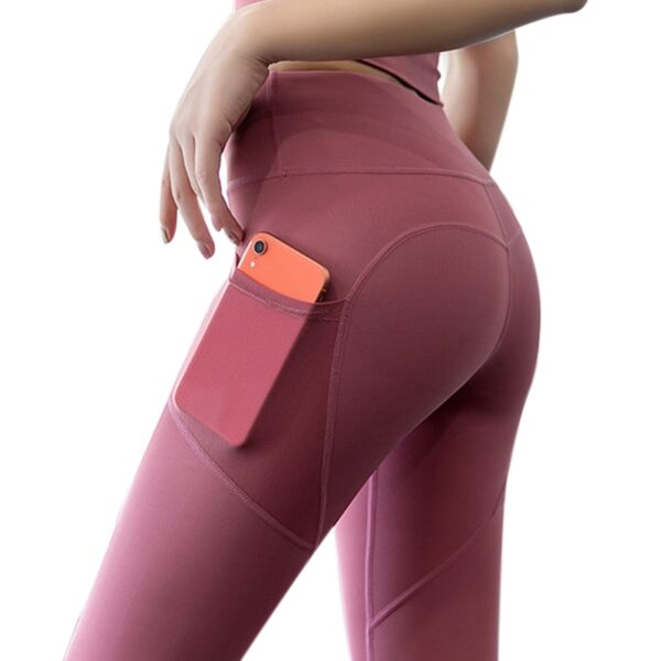 Black Sexy Women Yoga Sport Leggings Phone Pocket Fitness Running Pants Stretchy Sportswear Gym Leggings Slim Yoga Pant - Image 13