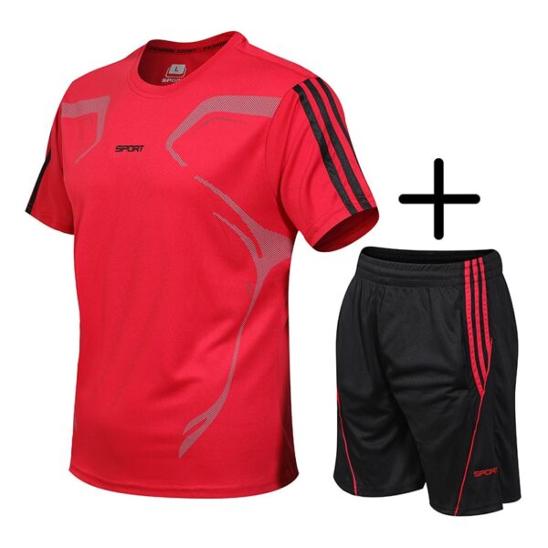 5XL Running T Shirt Sport GYM Tshirt Short Sleeve Football Basketball Tennis Shirt Quick Dry Fitness Sports Set Suits Sportswear - Image 8