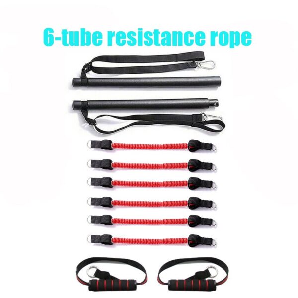 Resistance Band  Pilates Stick Gym Exercise Muscle Power Tension Bar With Fitness Stick Home Body Work Out Fitness Pull Rope - Image 9