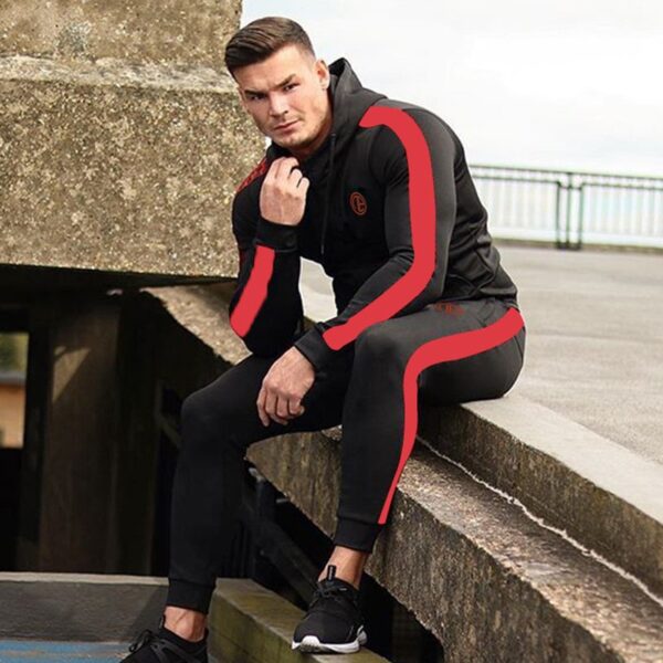 Sport Man Tracksuit Running Gym Men Set Sport Clothing Set Joggers Fitness Bodybuilding Sports Suits Mens Hoodie+Pants Suit Men - Image 3