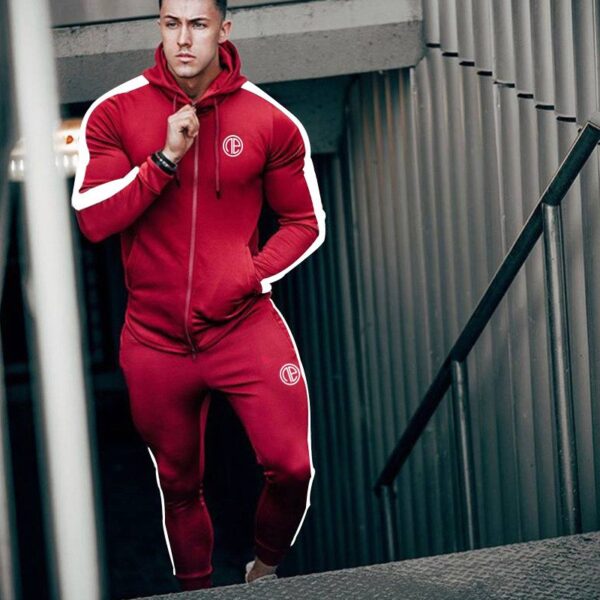 Sport Man Tracksuit Running Gym Men Set Sport Clothing Set Joggers Fitness Bodybuilding Sports Suits Mens Hoodie+Pants Suit Men - Image 2