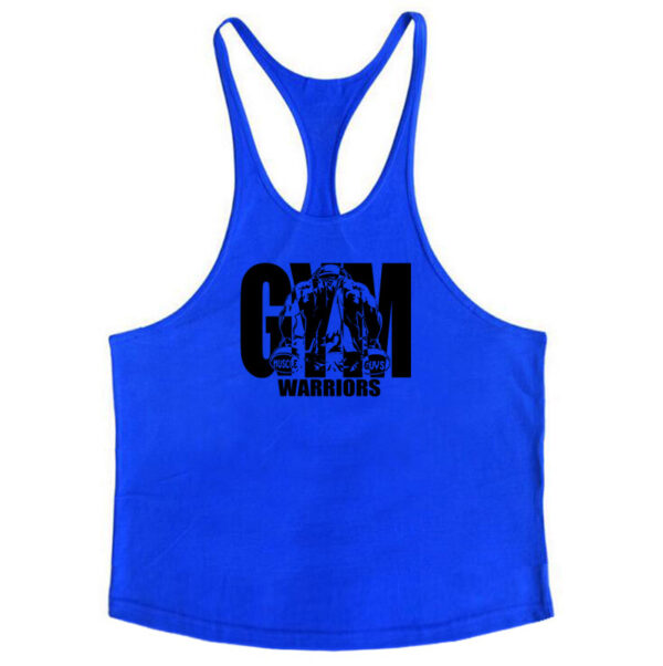 Cotton fitness vest GYM WARRIORS sport deep digging thin shoulder strap shirt - Image 10